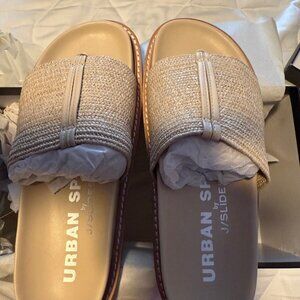J/Slides Natual Rafia Sandal